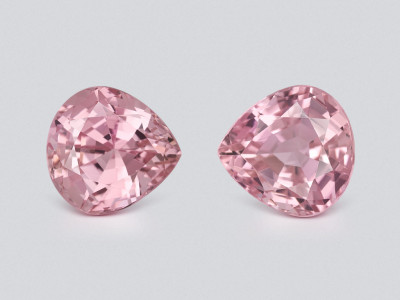 Pair of tourmalines Baby Pink pear cut 22.58 carats, Colombia photo