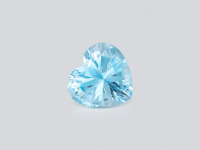 Topaz Sky Blue precision heart shape 5.50 carats, Madagascar photo