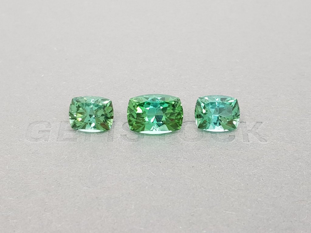 Mint tourmaline set 10.21 ct, Afghanistan Image №1