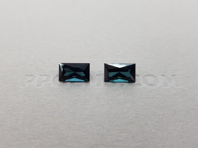 Pair of indicolites 2.27 ct, Afghanistan photo