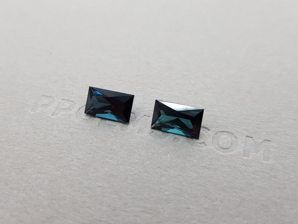 Pair of indicolites 2.27 ct, Afghanistan Image №2
