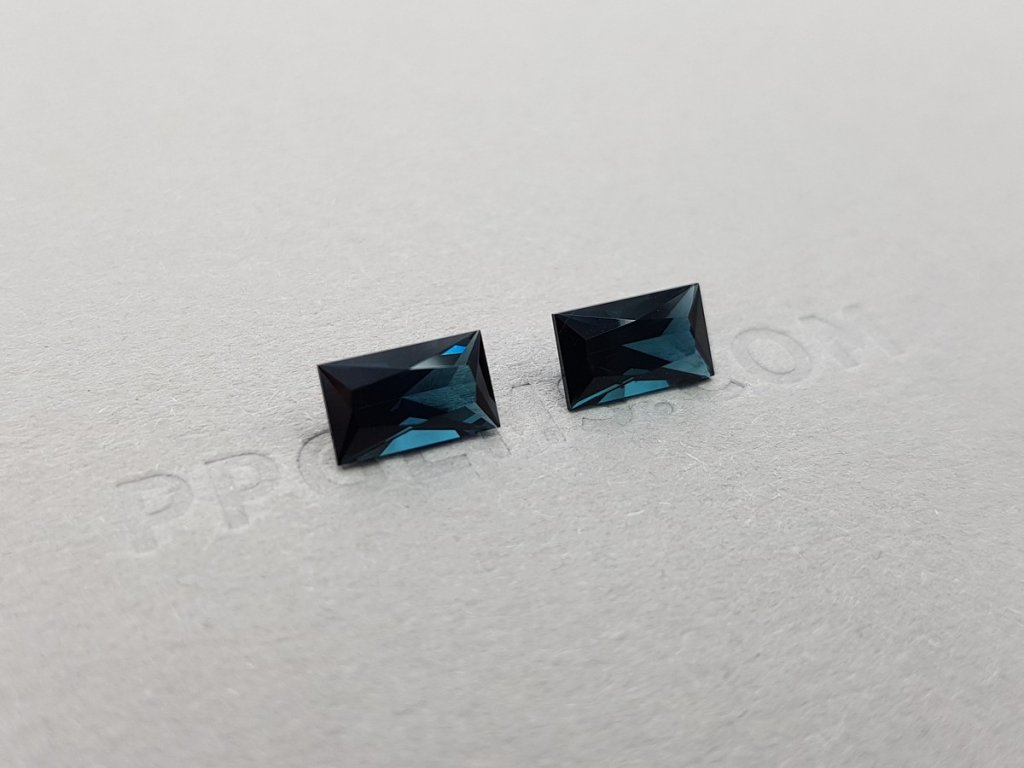 Pair of indicolites 2.27 ct, Afghanistan Image №3
