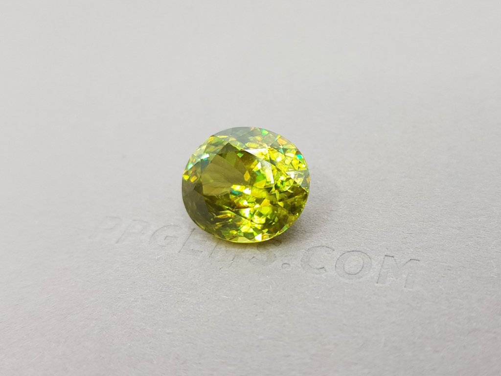 Bright golden green sphene 13.44 ct Image №2