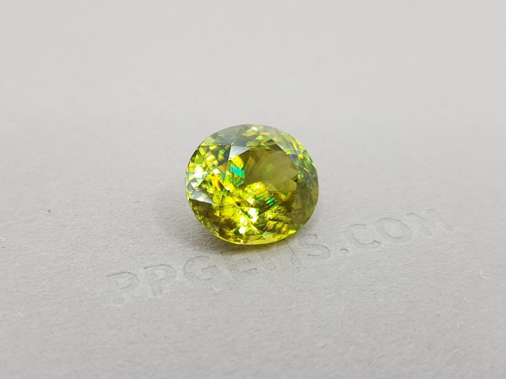 Bright golden green sphene 13.44 ct Image №3