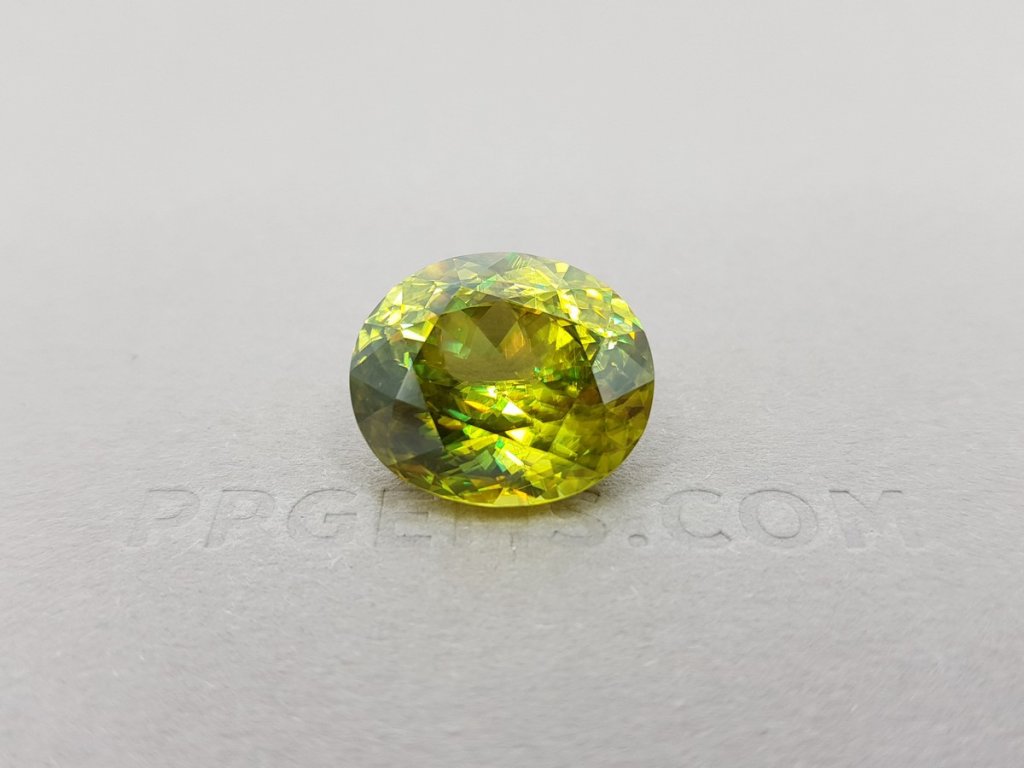 Bright golden green sphene 13.44 ct Image №5