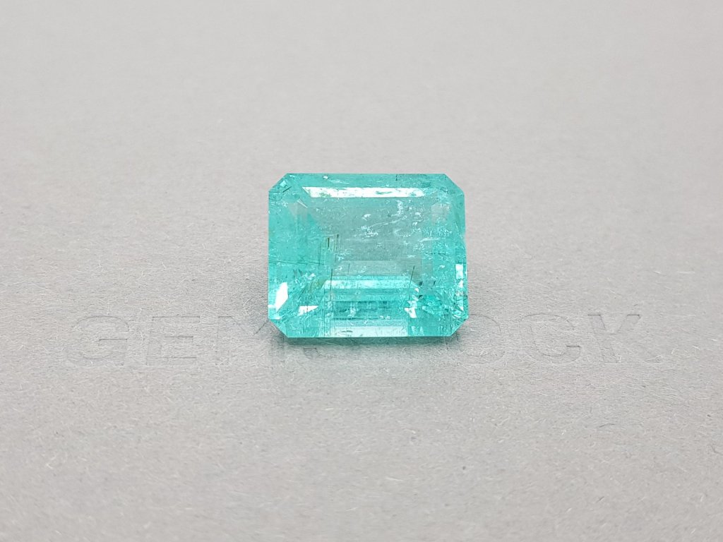 Bright blue large paraiba in a rare cut octagon 19.58 carats Image №1