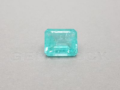 Bright blue large paraiba in a rare cut octagon 19.58 carats photo