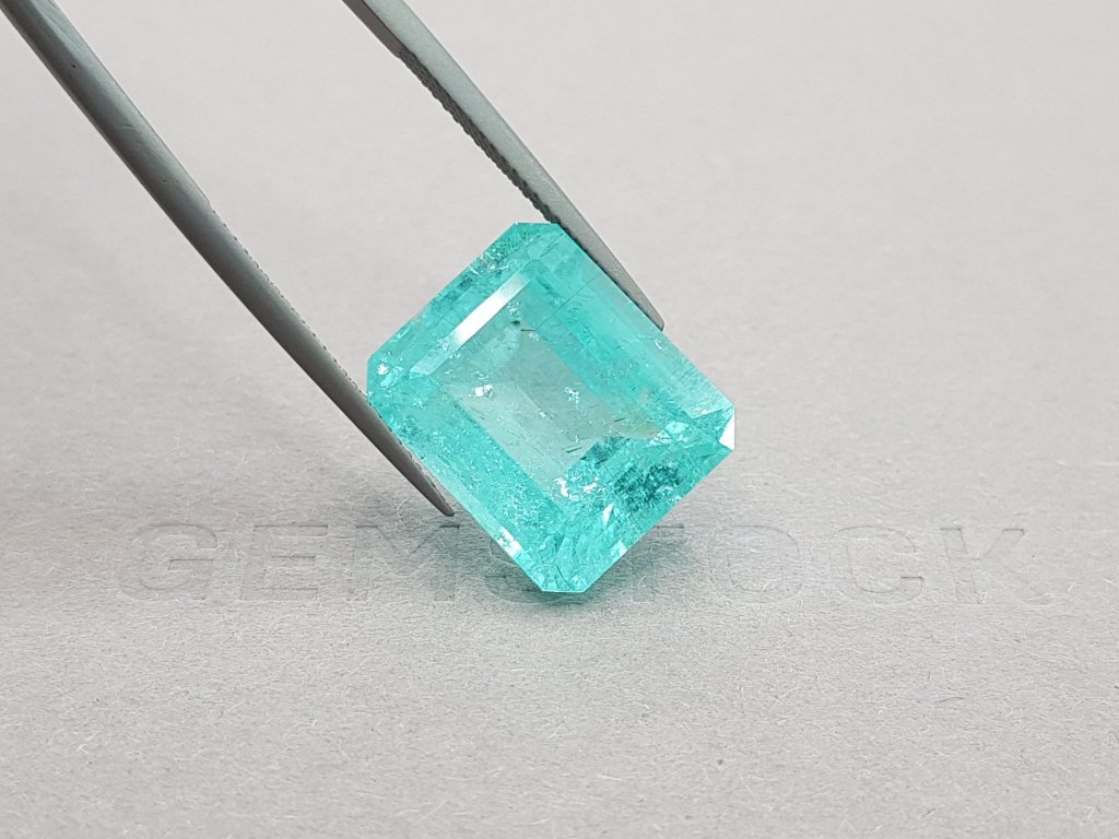 Bright blue large paraiba in a rare cut octagon 19.58 carats Image №4