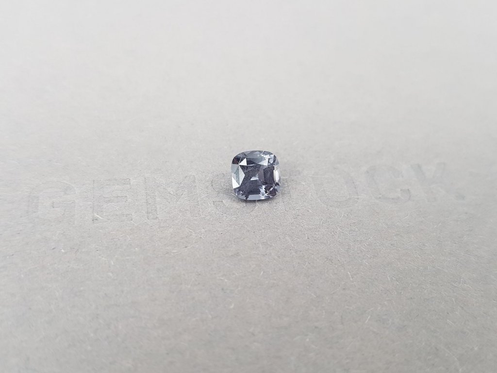 Steel gray spinel in cushion cut 1.39 ct, Burma Image №2