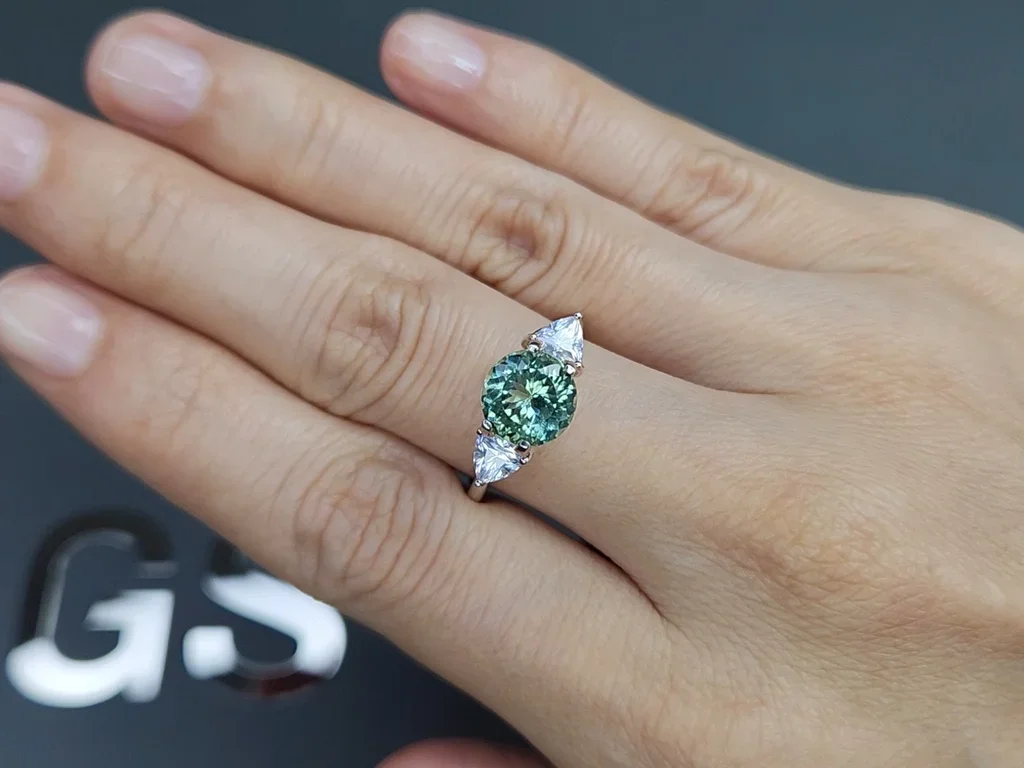 Mint green tourmaline in round cut 2.38 carats, Africa Image №5