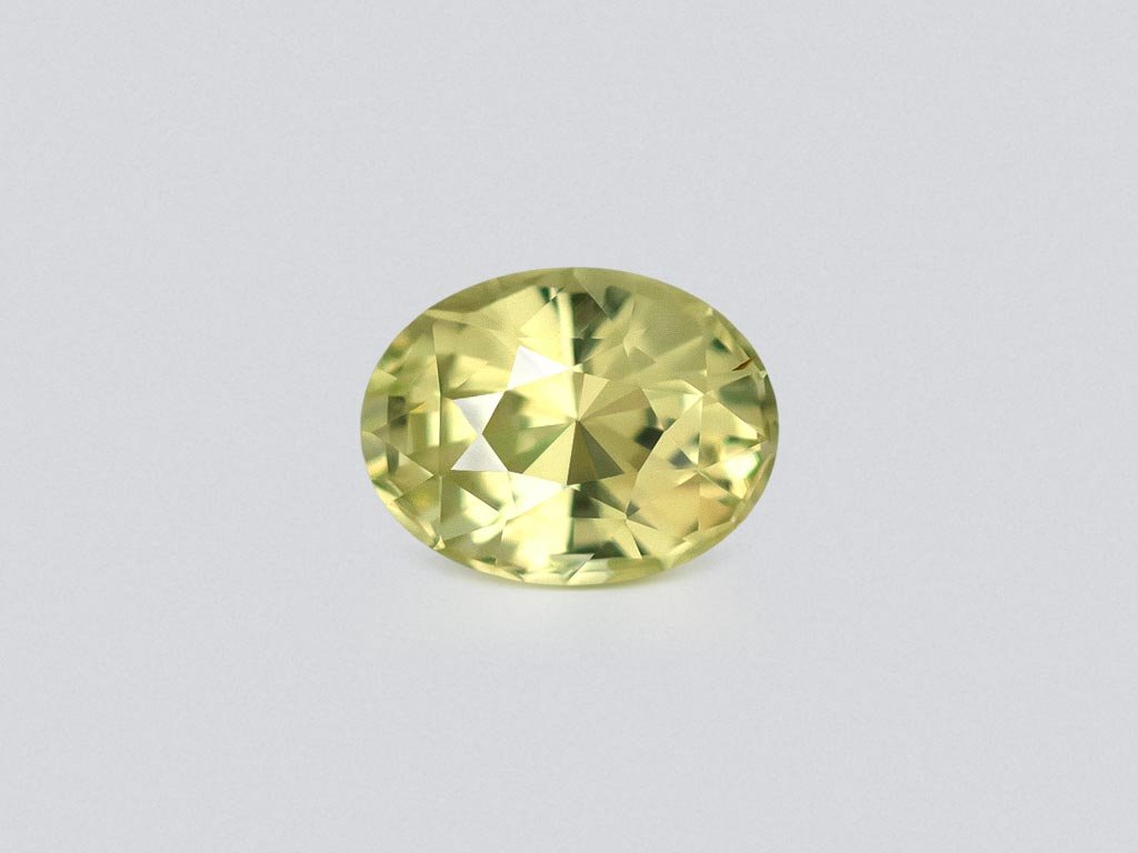 Yellow chrysoberyl in oval cut 2.99 carats, Sri Lanka Image №1