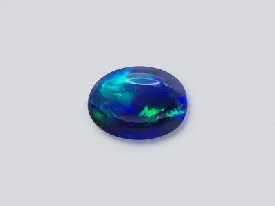 Precious black opal in cabochon cut 4.95 carats, Australia photo
