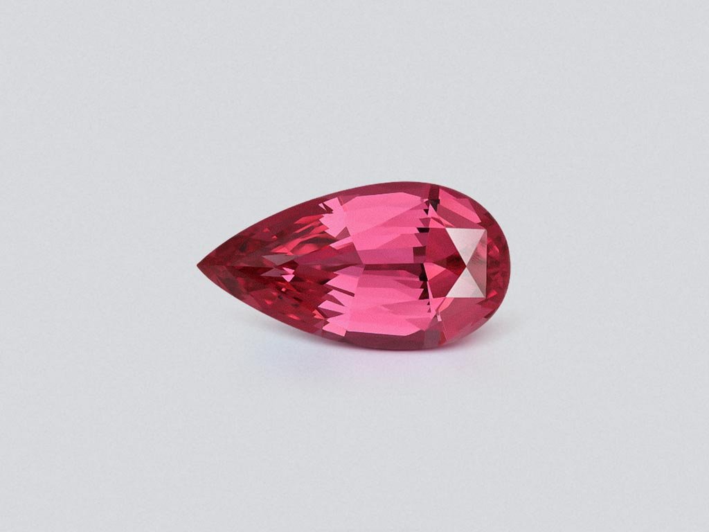 Spinel Mahenge Vibrant pink red pear cut 4.41 carats, Tanzania Image №1