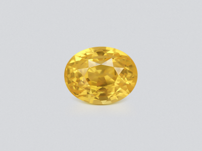 Unheated yellow sapphire oval cut 4.00 carats, Sri Lanka photo