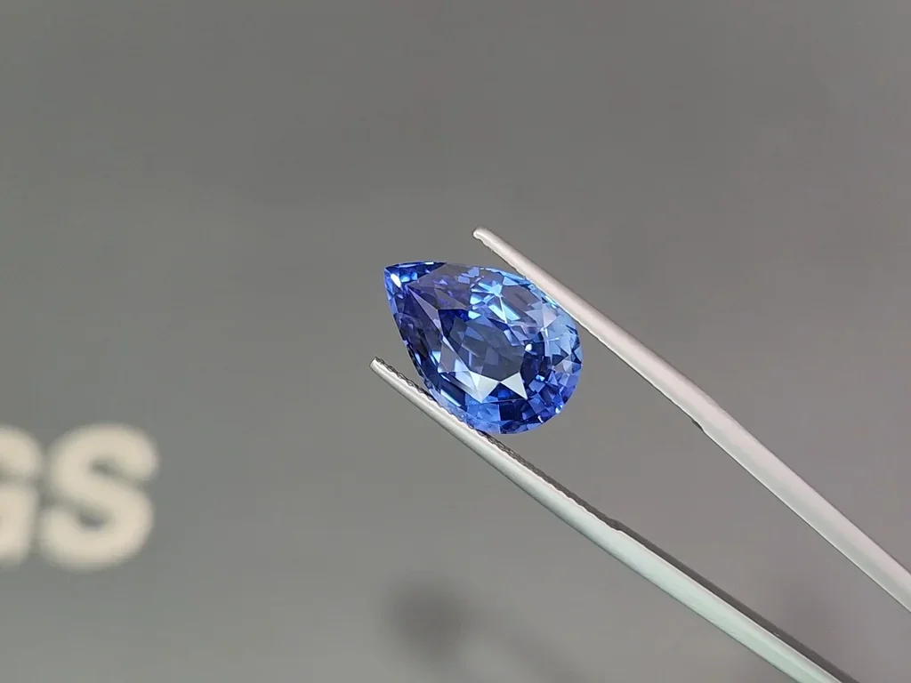 Sapphire Cornflower Blue pear cut 8.70 carats, Sri Lanka Image №3