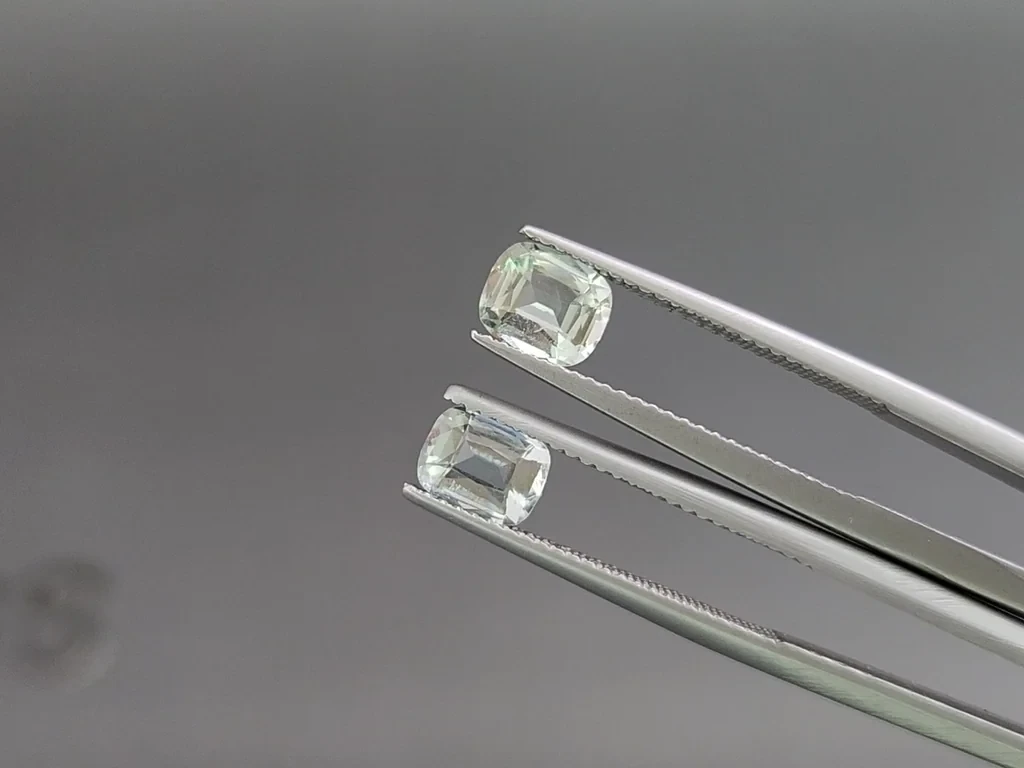 Set of aquamarines cushion cut 2.94 carats, Madagascar Image №4