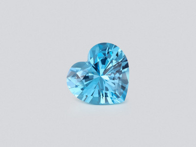 Topaz Sky Blue a precision heart shape 10.67 carats, Madagascar photo