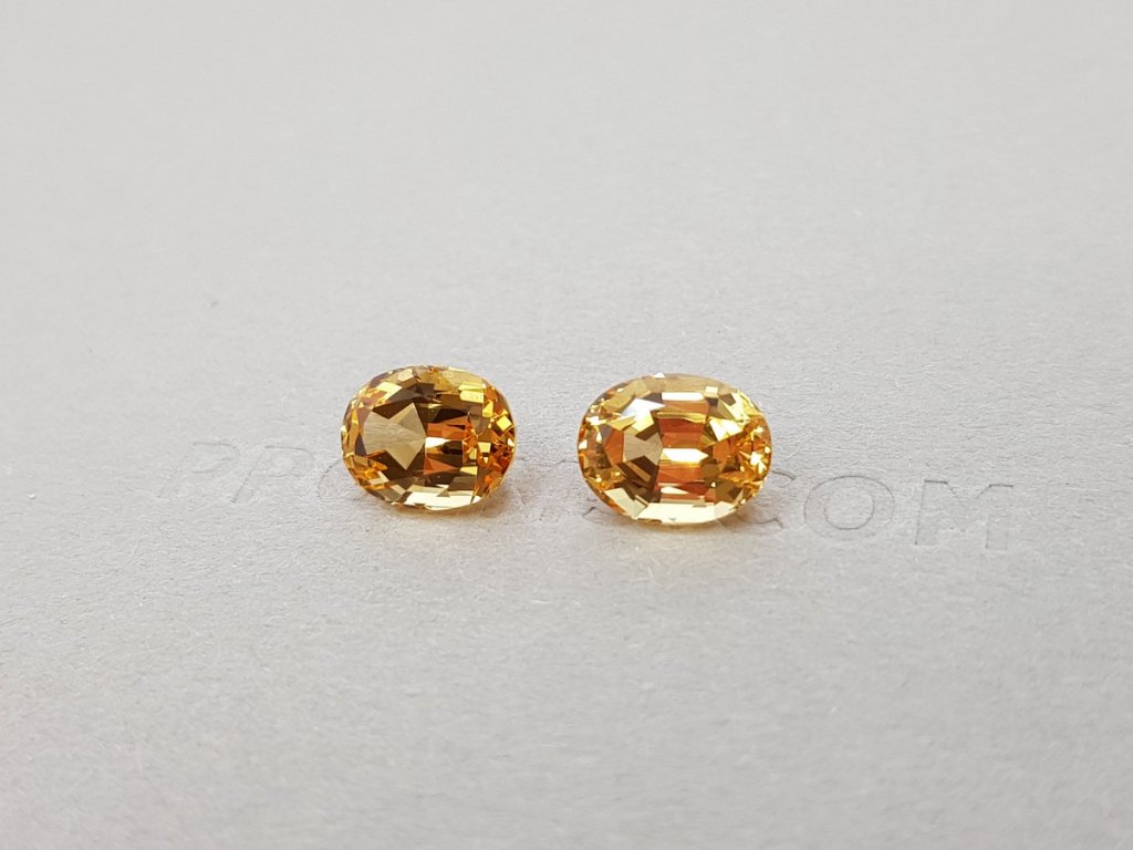 Pair of Imperial topazes 4.77 ct, Brazil Image №3