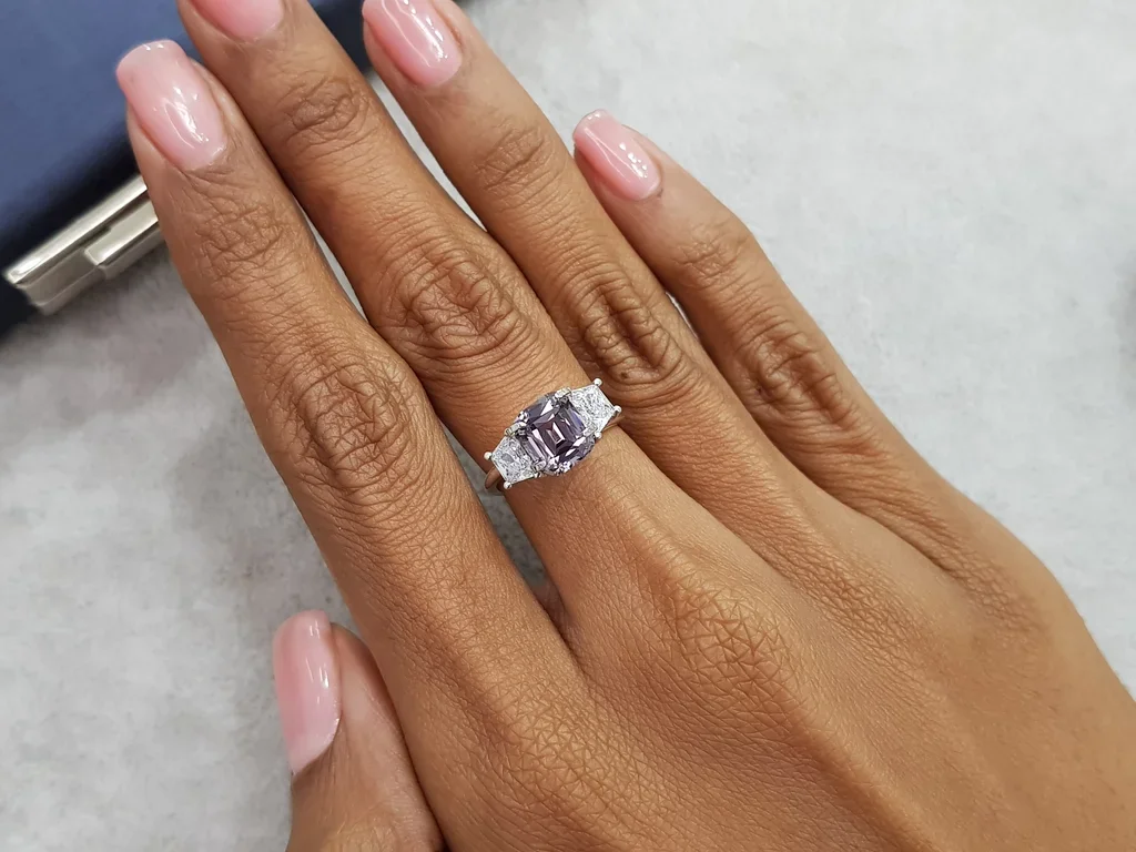 Cushion cut purple spinel 2.00 ct Image №2
