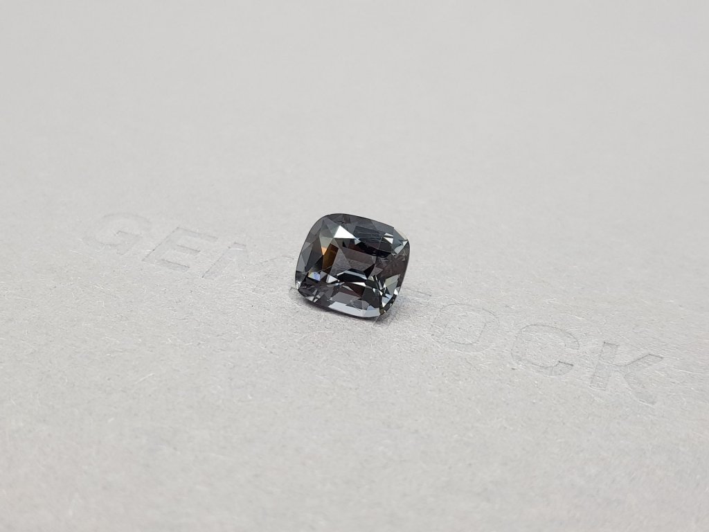 Cushion cut steel gray spinel from Burma 3.06 ct Image №3