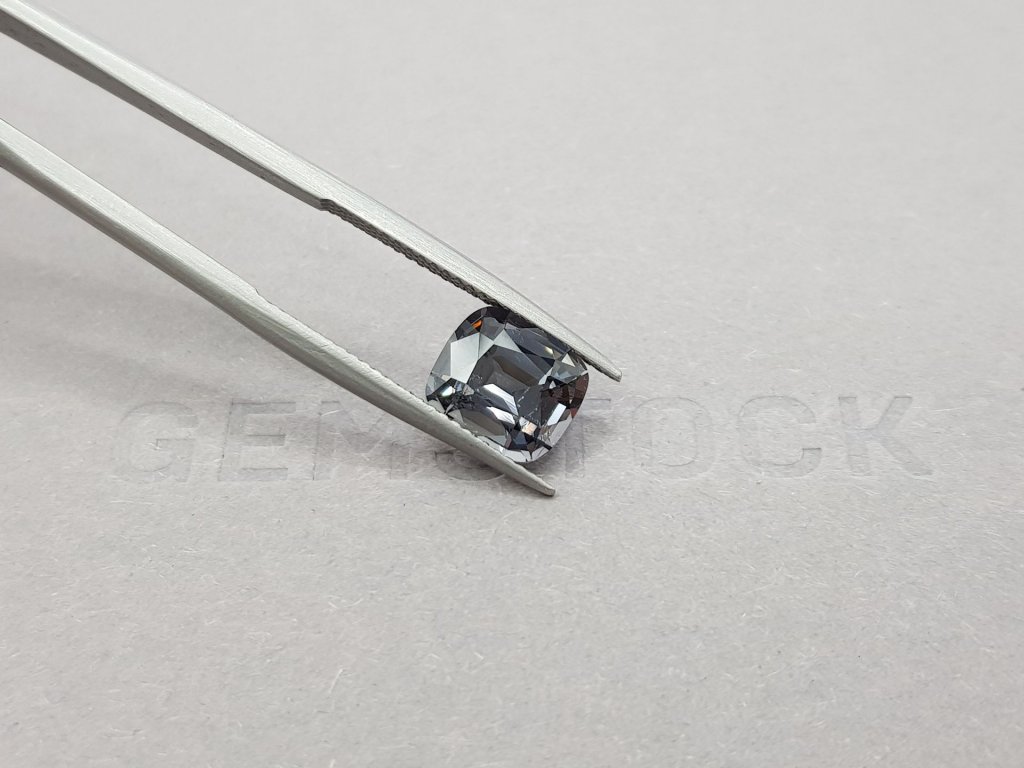 Cushion cut steel gray spinel from Burma 3.06 ct Image №4