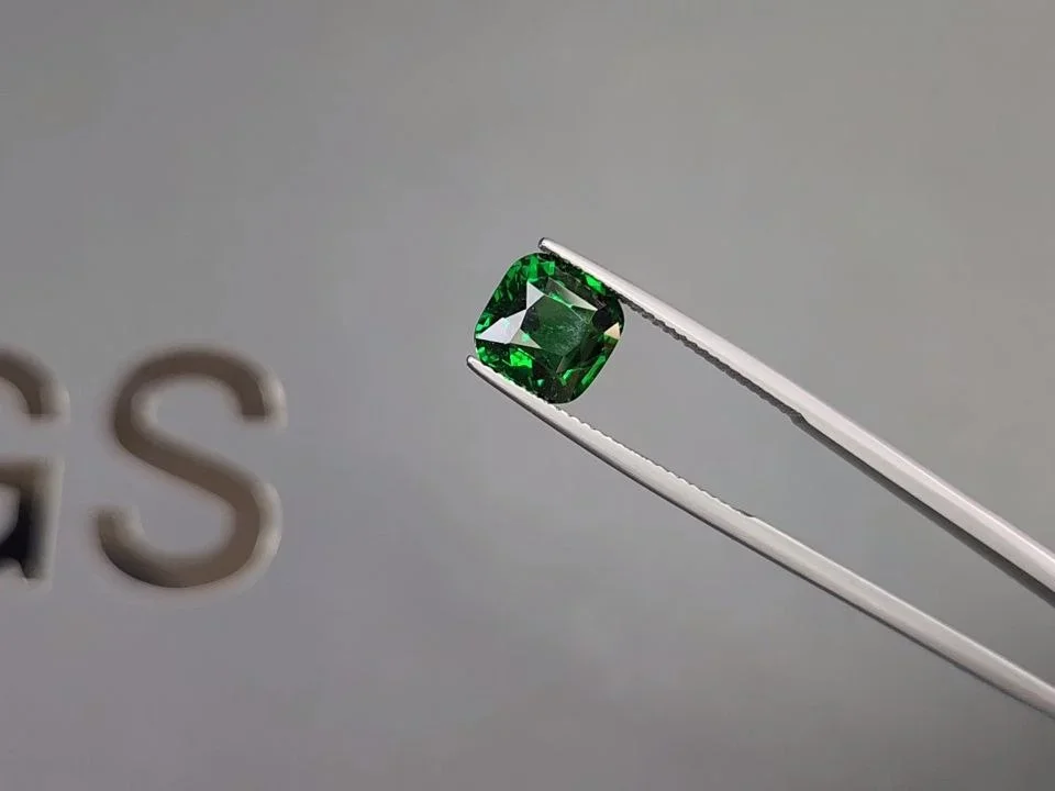 Deep green tsavorite garnet in cushion cut 3.00 carats, Tanzania  Image №3