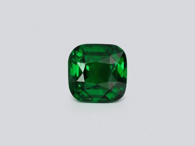 Deep green tsavorite garnet in cushion cut 3.00 carats, Tanzania  photo