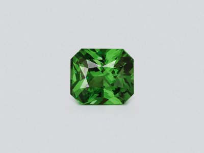 Neon green radiant cut tsavorite garnet 1.10 carats, Tanzania photo