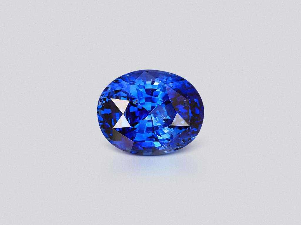 Royal Blue sapphire in oval cut 7.42 carats, Sri Lanka Image №1