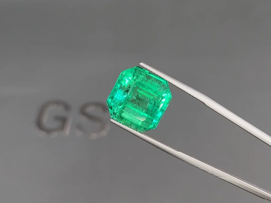Large emerald Intense Green octagon cut  20.57 carats, Colombia  Image №3