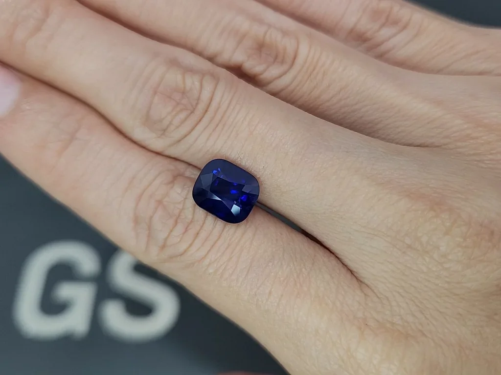 Blue sapphire cushion cut 4.06 carats, Sri Lanka Image №2