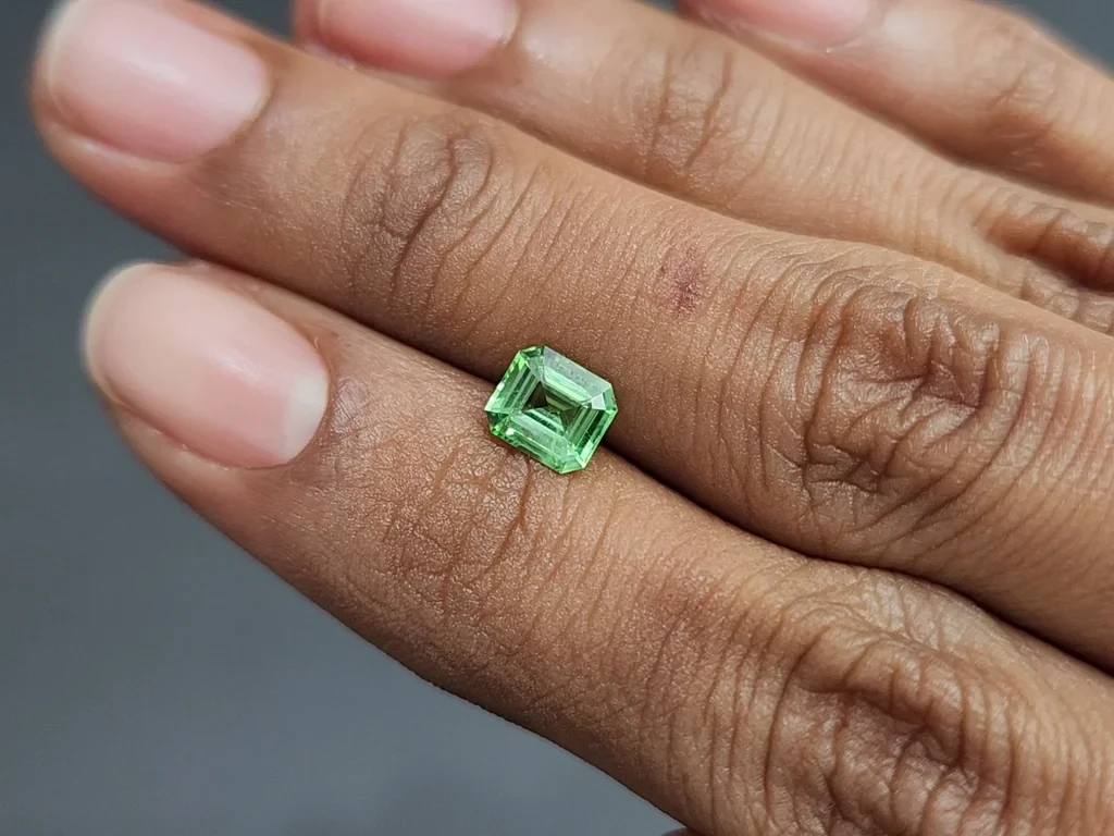 Garnet tsavorite octagon cut 1.03 carats, Tanzania  Image №2