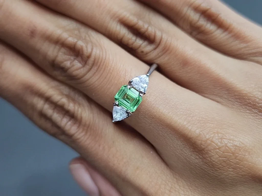 Garnet tsavorite octagon cut 1.03 carats, Tanzania  Image №5