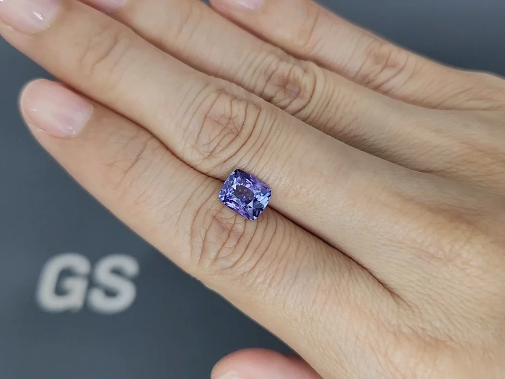 Unheated violet sapphire cushion cut 2.21 carats, Sri Lanka Image №2