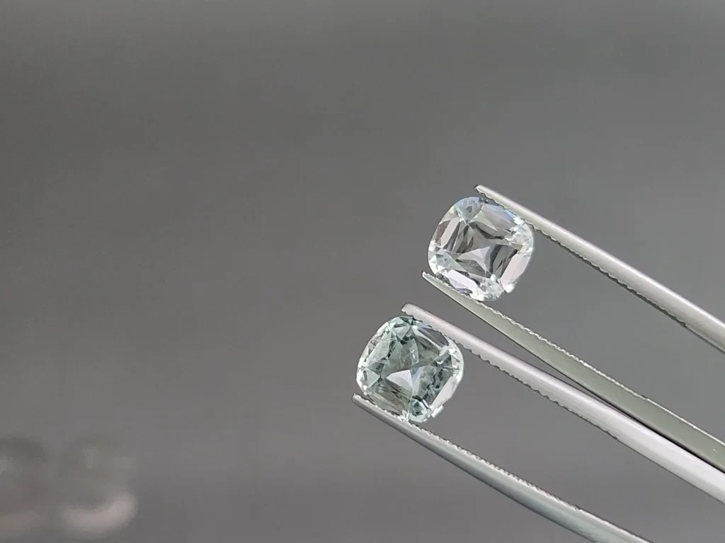 Set of aquamarines cushion cut 7.00 carats, Madagascar Image №4