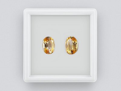 Pair of Brazilian Imperial topazes 2.74 ct photo