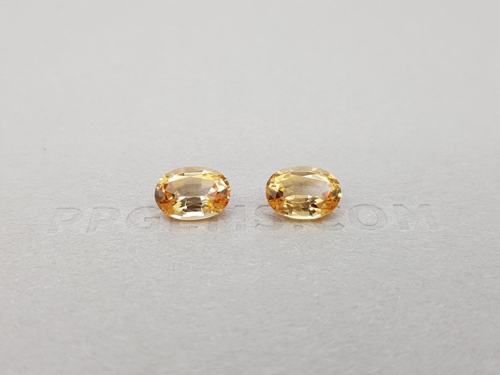 Pair of Brazilian Imperial topazes 2.74 ct Image №2