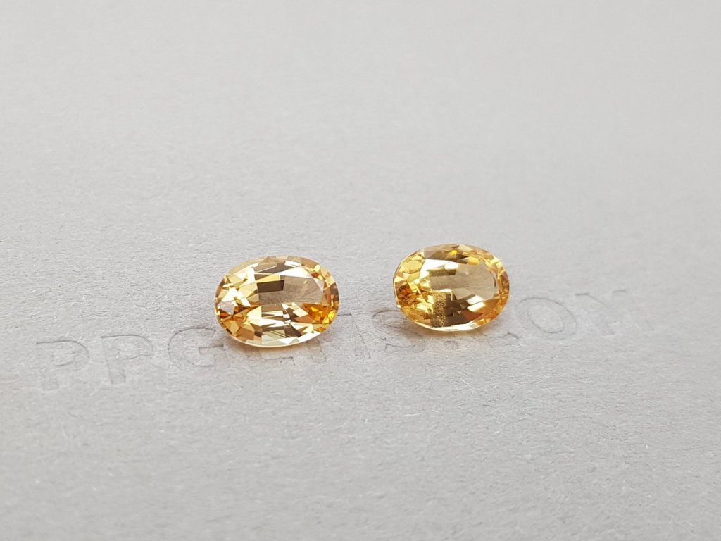 Pair of Brazilian Imperial topazes 2.74 ct Image №3