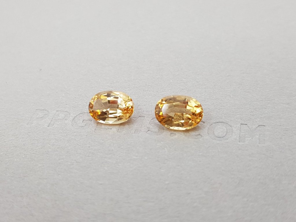 Pair of Brazilian Imperial topazes 2.74 ct Image №4