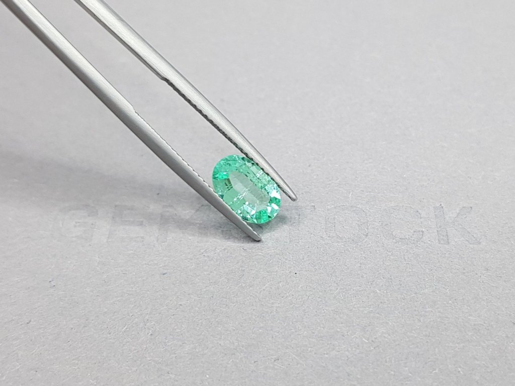 Paraiba oval tourmaline, bluish green, 1.25 ct Image №5