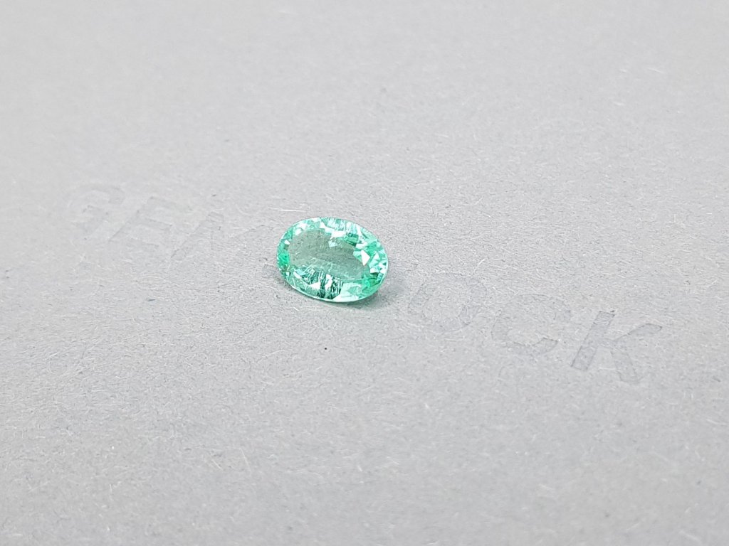Paraiba oval tourmaline, bluish green, 1.25 ct Image №3