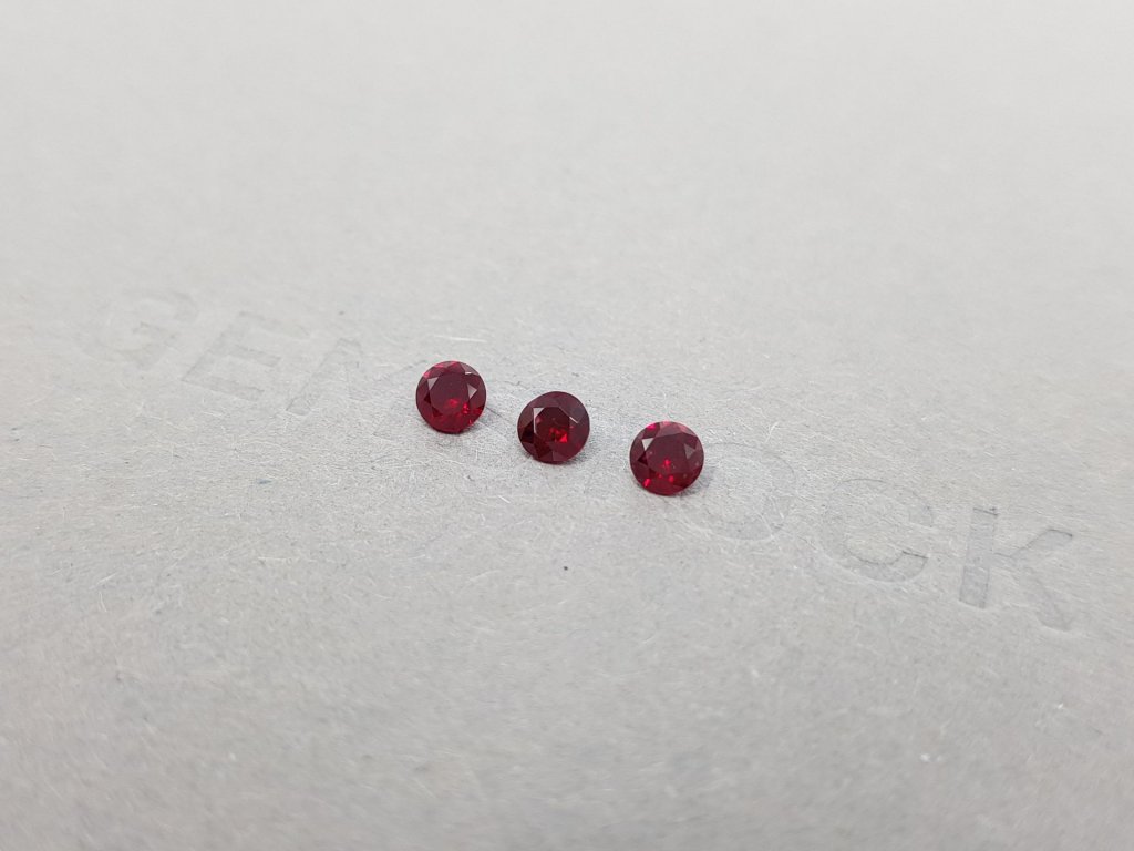 Set of round Madagascar rubies 0.59 ct Image №3