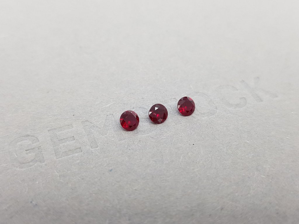Set of round Madagascar rubies 0.59 ct Image №2