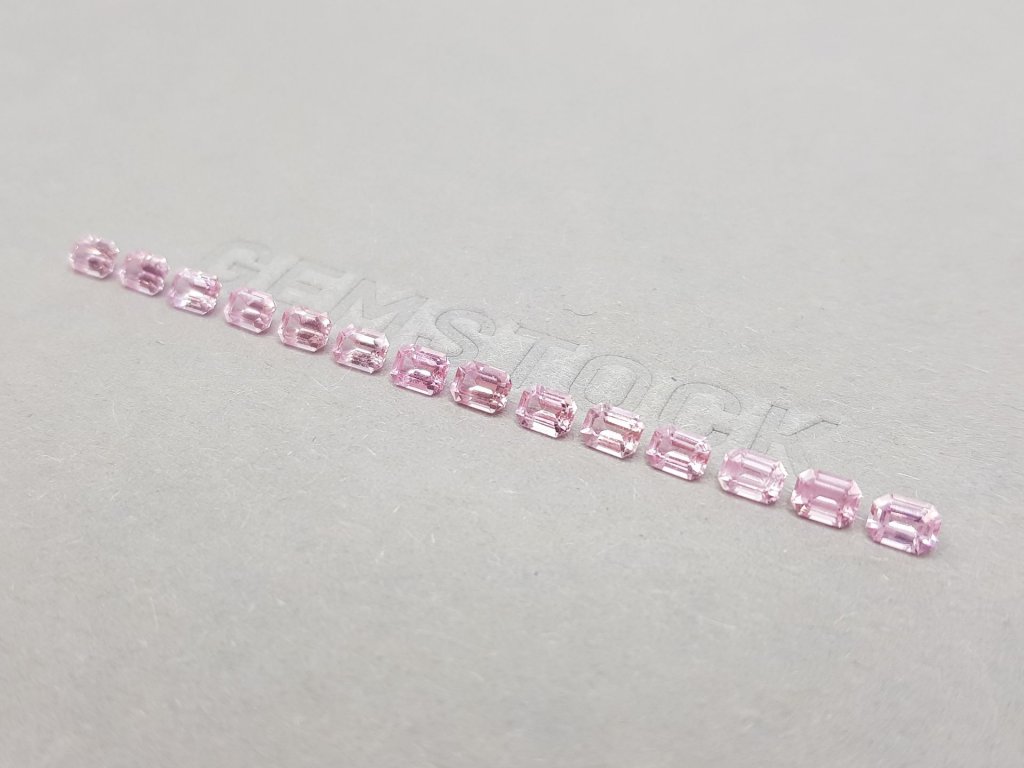 Octagon-cut pink spinel set 3.05 ct, Tanzania Image №3