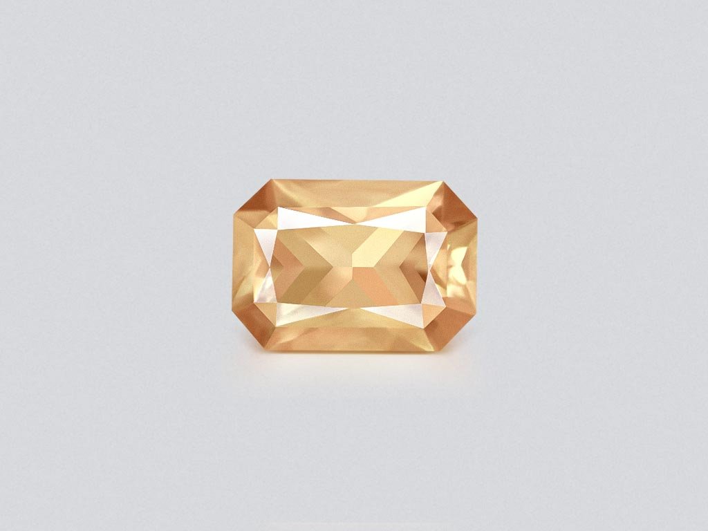 Unheated yellow sapphire radiant cut 1.06ct, Madagascar Image №1