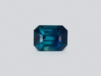 Teal sapphire in octagon cut 3.60 carats, Sri Lanka photo