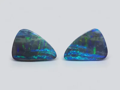 Pair of australian boulder opals 16.97 carats photo