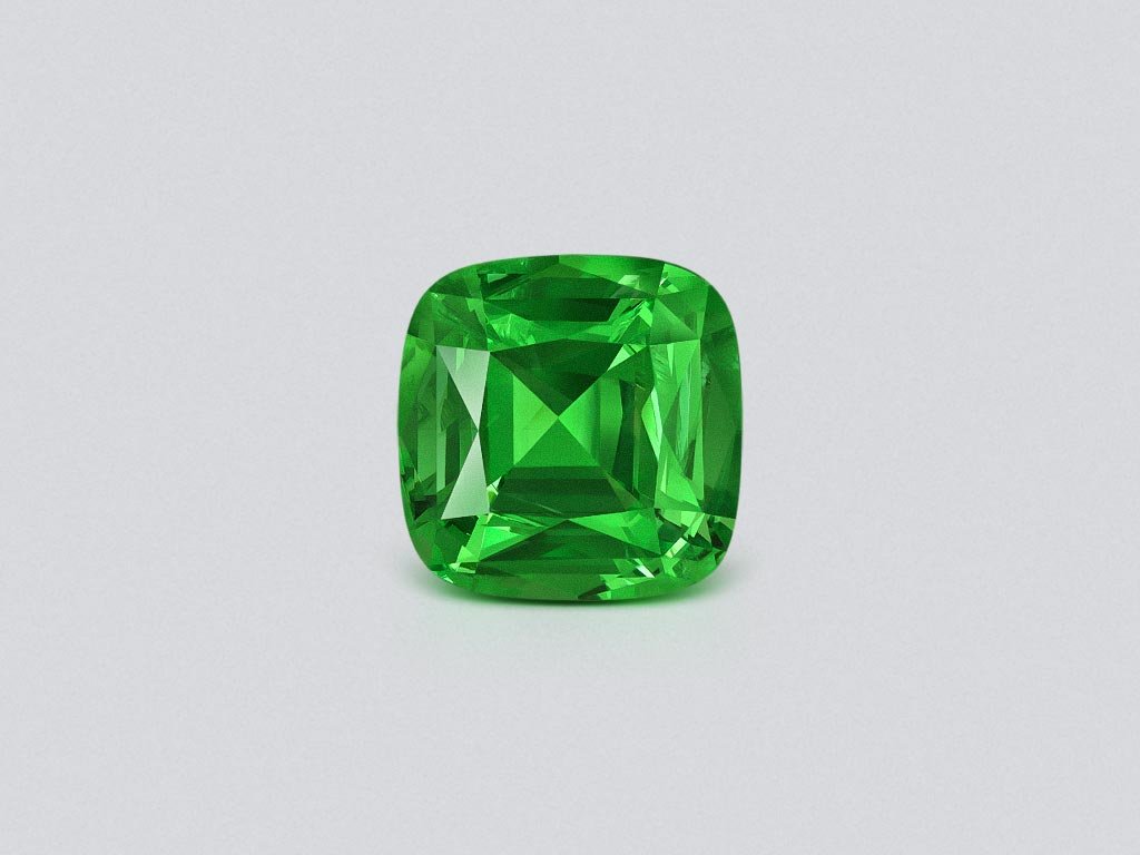 Neon Green tsavorite garnet in cushion cut 1.92 carats, Tanzania Image №1