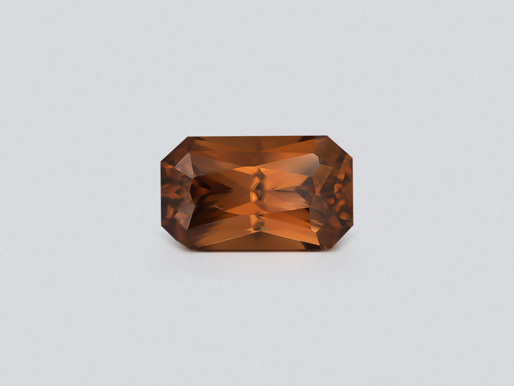 Brown zircon radiant cut 9.80 carats, Tanzania Image №1
