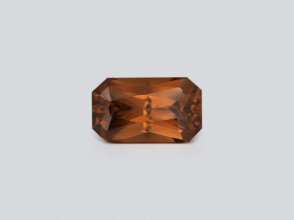 Brown zircon radiant cut 9.80 carats, Tanzania Image №1